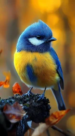 Bright Blue and Yellow Bird
