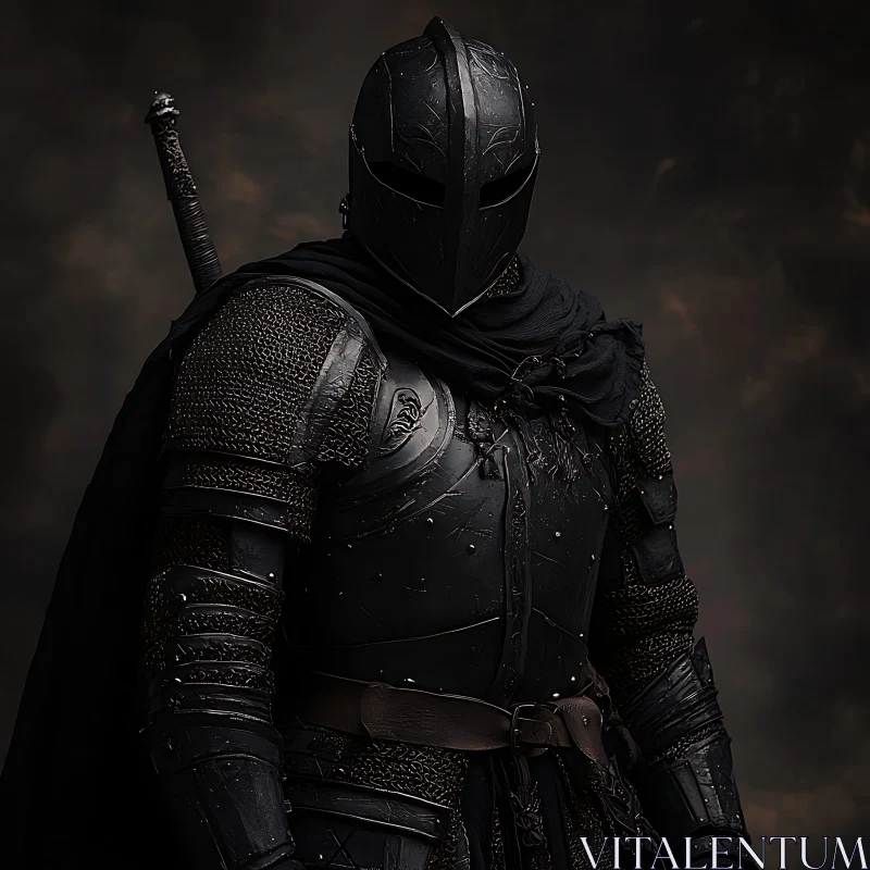 Armored Knight Figure with Sword