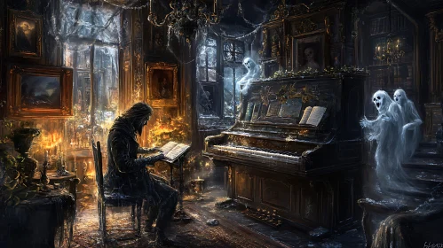 Ghostly Composition: A Haunting Melody