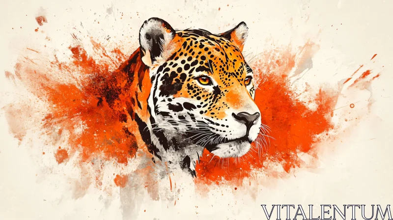 Abstract Leopard Painting