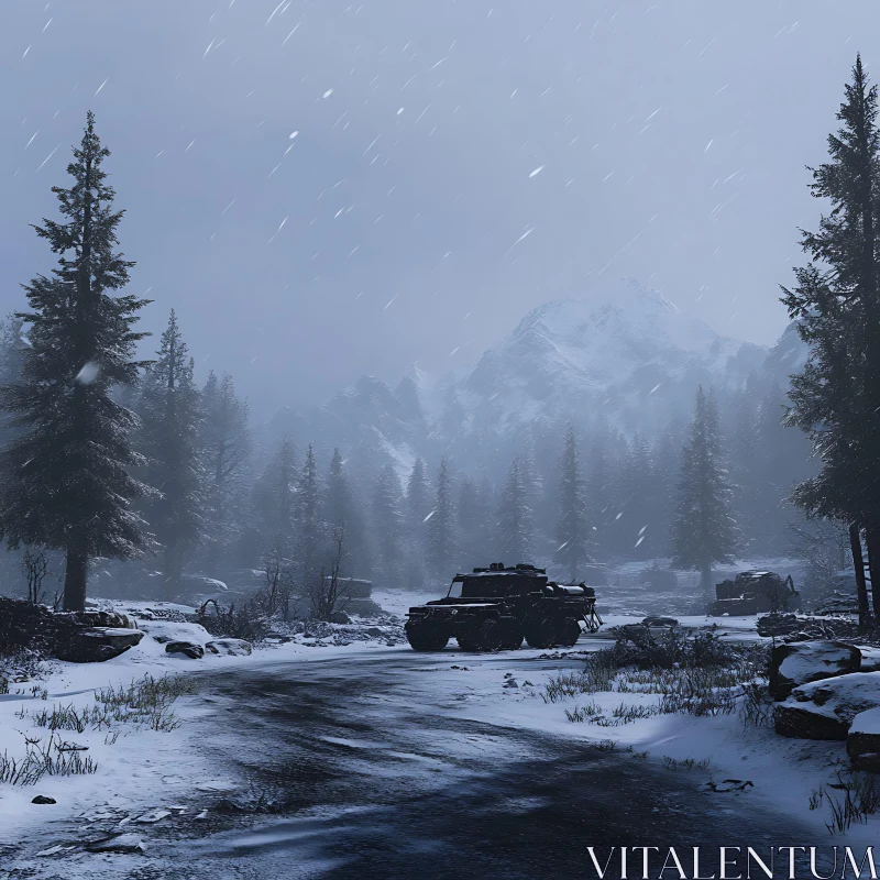 Snowy Mountain Vehicle Adventure