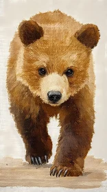 Curious Bear Cub Walking