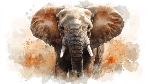 Watercolor Elephant Art