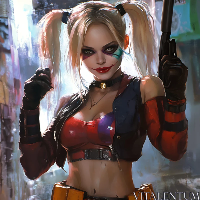 Female Villain with Gun