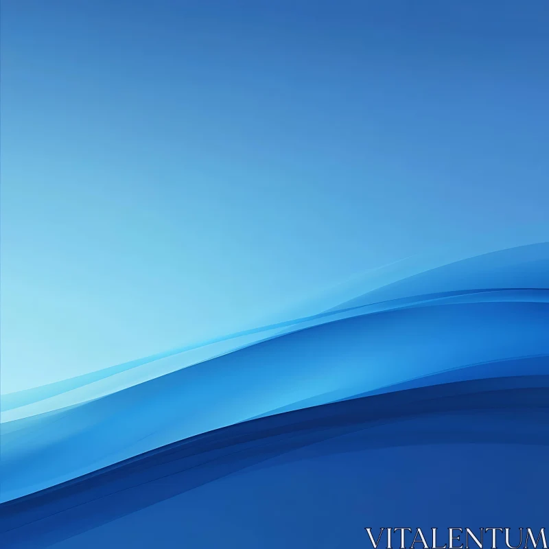 Calm Blue Abstract Wave Design