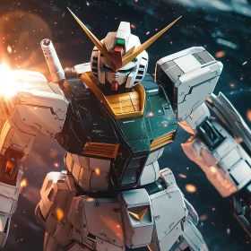 Mech Warrior in Space