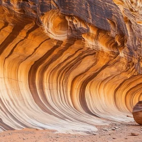 Eroded Rock Layers in Desert