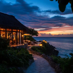 Coastal Resort at Dusk