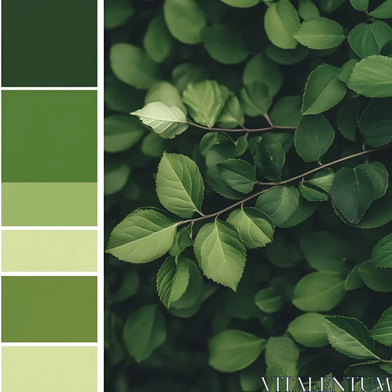 Lush Green Leaves Close Up
