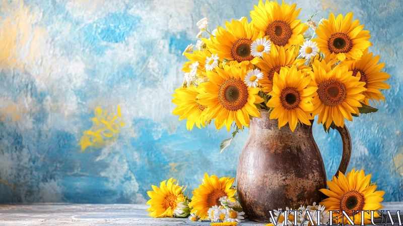 Sunflower and Daisy Flower Arrangement