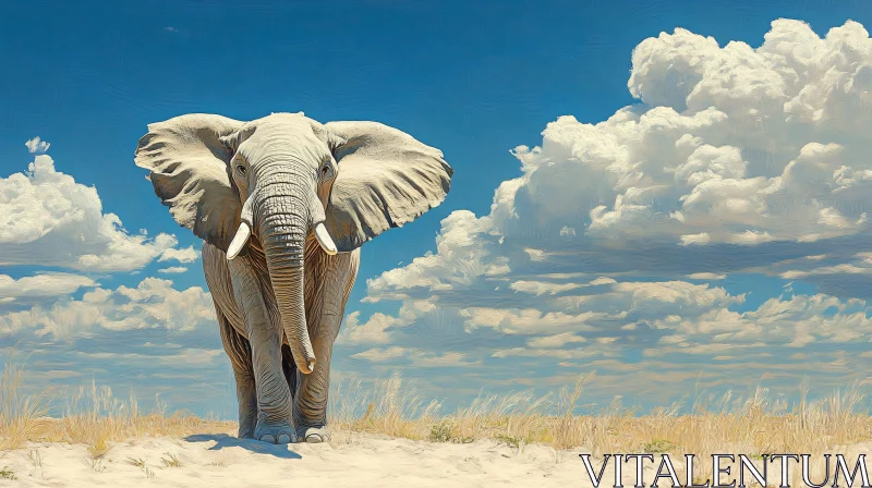 Elephant Amidst the Clouds