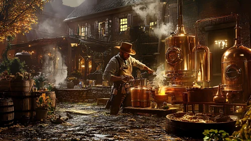 Rustic Copper Stills at Work