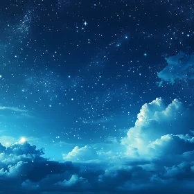 Starry Night Above the Clouds