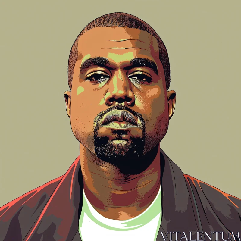 Kanye West Stylized Portrait