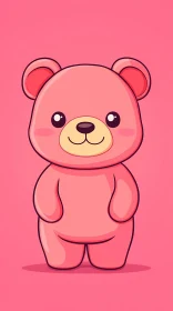 Adorable Pink Bear Artwork