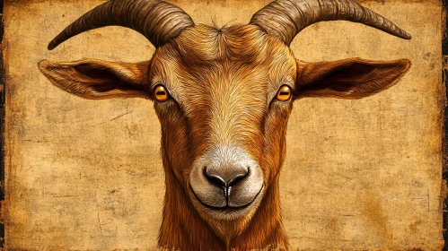 Goat Art Portrait