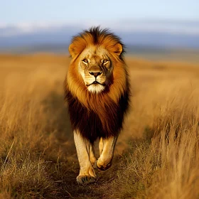 Lion in Savanna