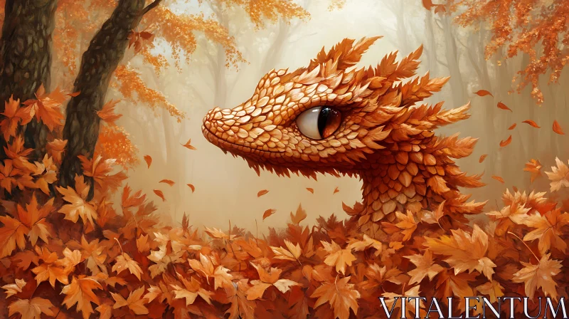 Leaf Dragon in Fall Forest