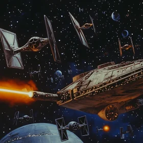 Epic Space Battle Scene
