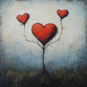 Three Hearts Tree of Love