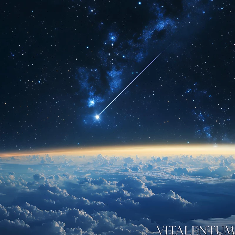 Cosmic Display of a Shooting Star