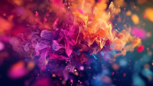 Vivid Smoke Art Composition