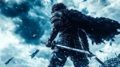 Heroic Warrior with Sword