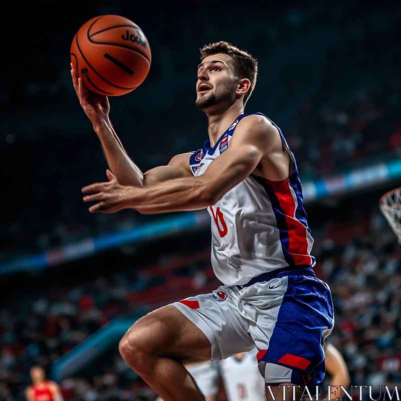 Athlete Shooting Basketball