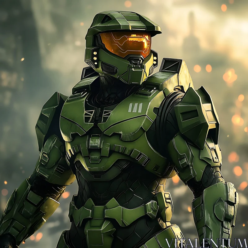 Armored Soldier Ready for Battle