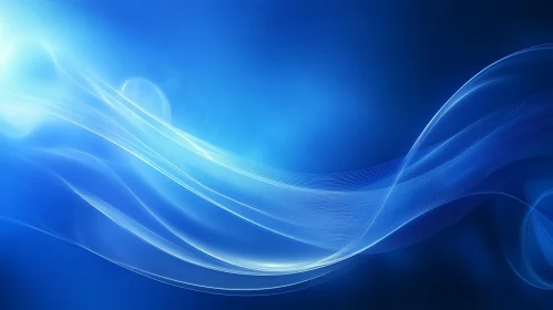 Abstract Blue Waves Serene Flow