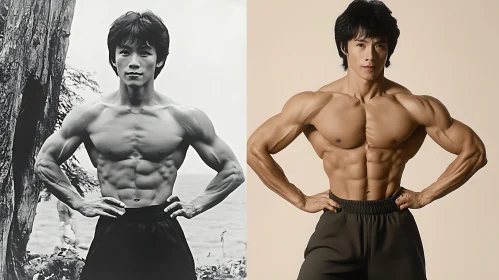 Man's Physical Transformation: Then and Now