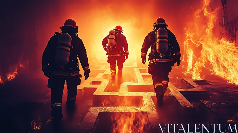 Firefighters in Action: Entering Flames