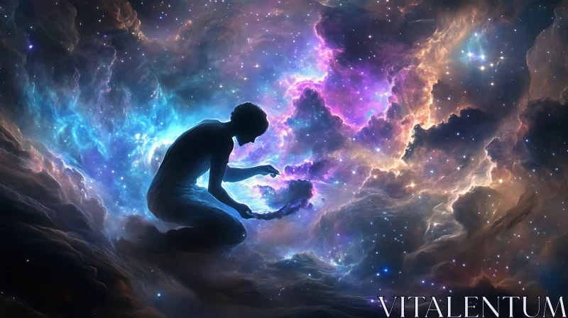 Silhouette in the Nebula