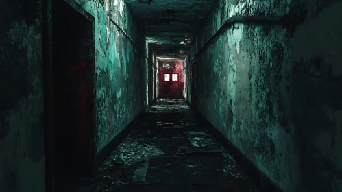 Dark Hallway with Ominous Atmosphere