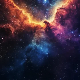 Cosmic Nebula with Stars