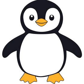 Adorable Penguin Character Art
