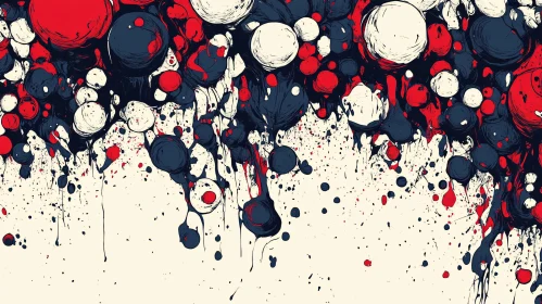 Red White and Blue Abstract