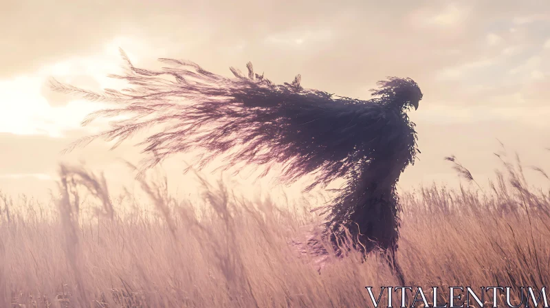 Sunset Bird in the Field