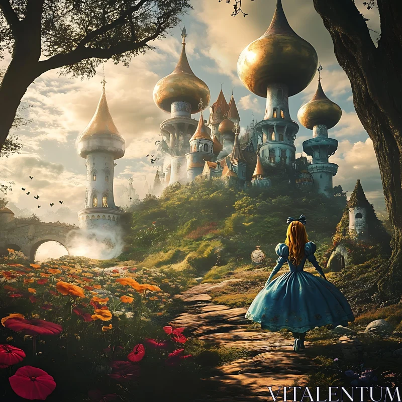 Alice's Enchanted Path to the Castle