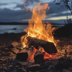 Evening Serenity by the Campfire