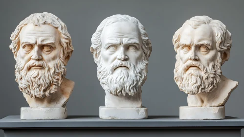 Trio of Antique Sculptures