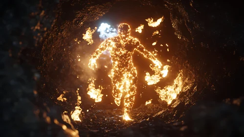 Blazing Man in a Tunnel