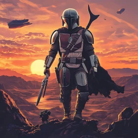 Armored Warrior in the Desert