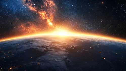 Cosmic Sunrise over Earth