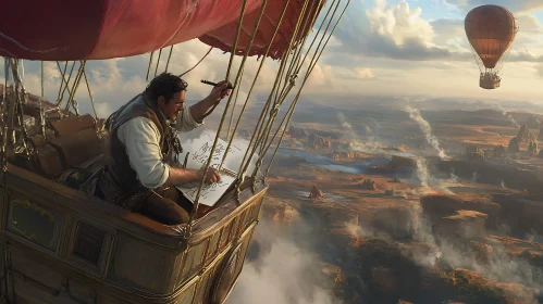 Aerial Sketching: A Hot Air Balloon Journey