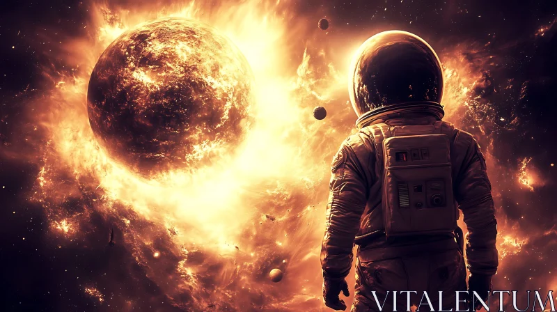 Space Explorer and Burning World