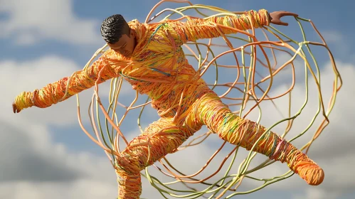 Abstract Man in Wires