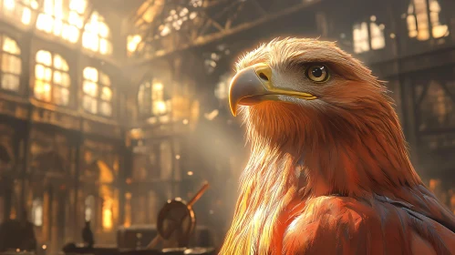 Eagle in Industrial Sunlight