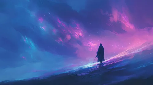 Lone Figure on a Hill