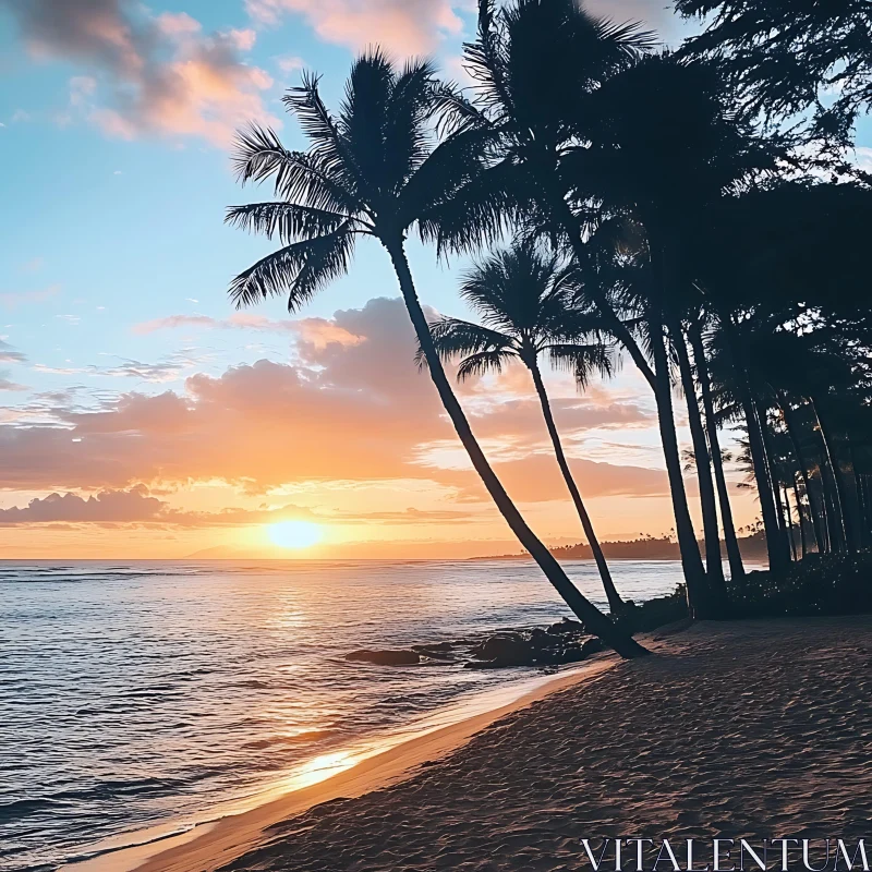 Tropical Sunset at the Beach